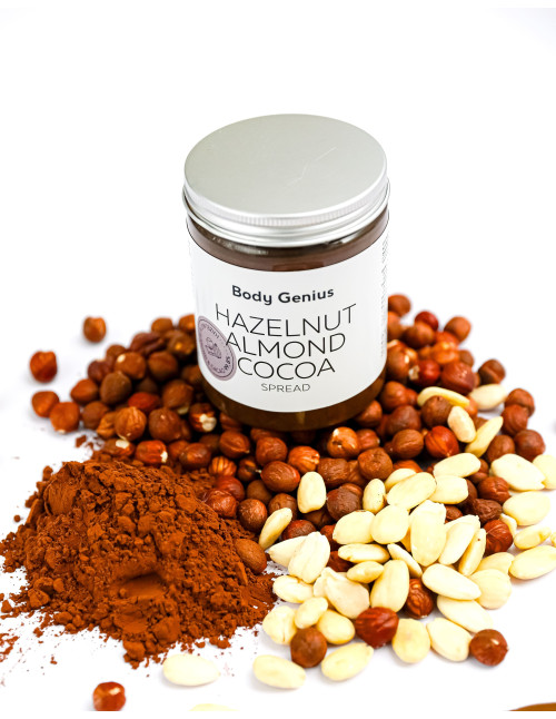 Crema de avellana suavizada con almendras blancas - Comprar online - Body Genius