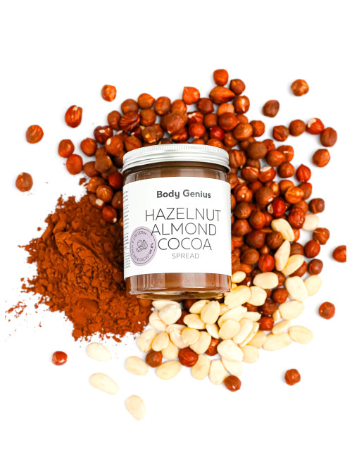Softened hazelnut cream with white almonds - Buy online - Body Genius