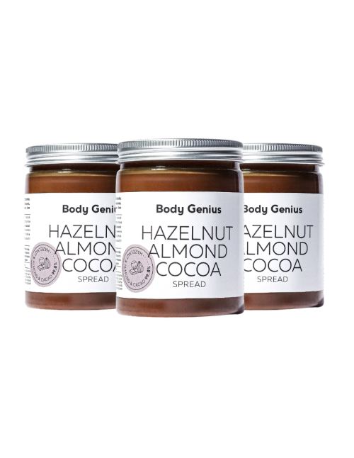 Trío cremas de avellana y cacao Hazelnut Cocoa de Body Genius