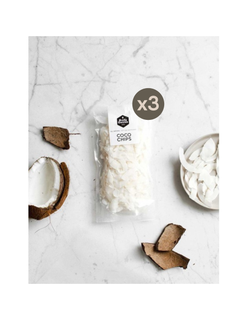 3 paquets de tranches de noix de coco sans sucre - Acheter en ligne - Body Genius