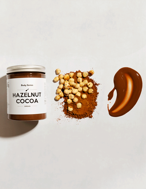 Pâte à tartiner noisette et cacao de Body Genius
